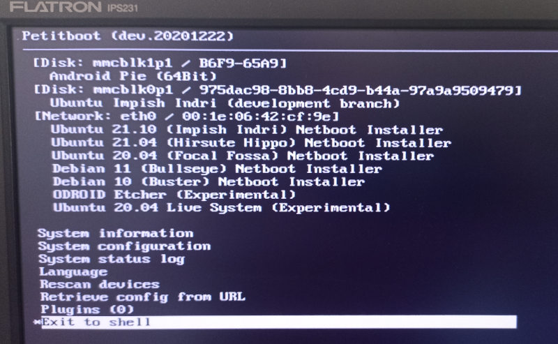 odroid_petitboot_main_menu.png